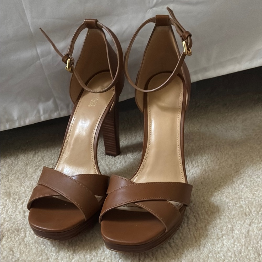 Michael Kors Brown Leather Heels